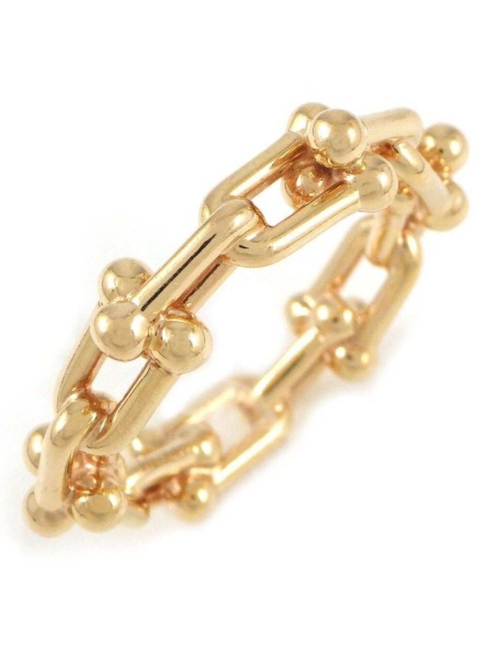 Tiffany & Co HardWear Ring Microlink Chain 18K Pink Gold